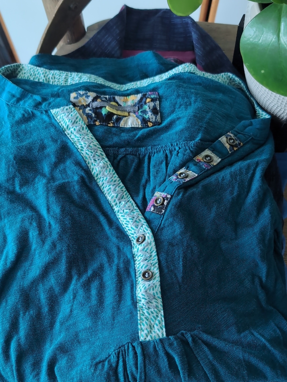 Anthropologie Bundle Tops 6 Long Sleeve S Pattern Silk Embroidered - Picture 3 of 14